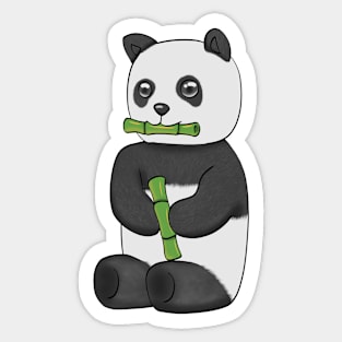 Panda eating bamboo Sticker